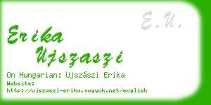erika ujszaszi business card